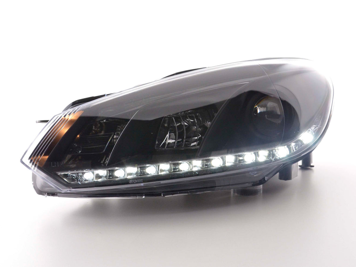 Scheinwerfer Set Daylight LED Tagfahrlicht VW Passat Typ 3B 97-00 schwarz Scheinwerfer Set Daylight LED Tagfahrlicht VW Passat Typ 3B 97-00 schwarz